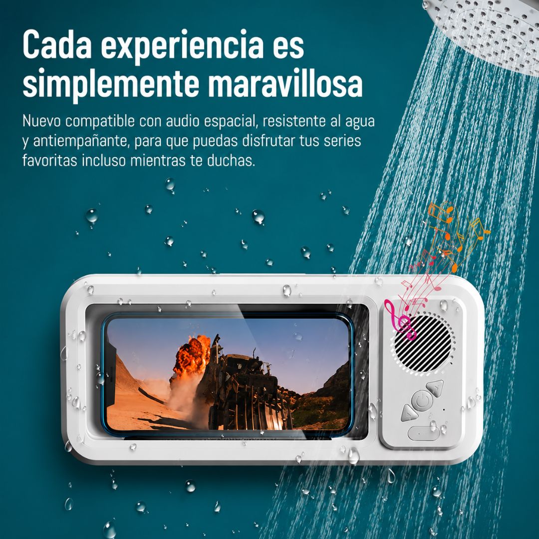 ShowerPod | Soporte Impermeable con Altavoz Bluetooth